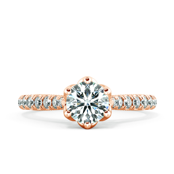 Nhẫn đính hôn Bridge Accent vintage, đai tấm NCH1608 2